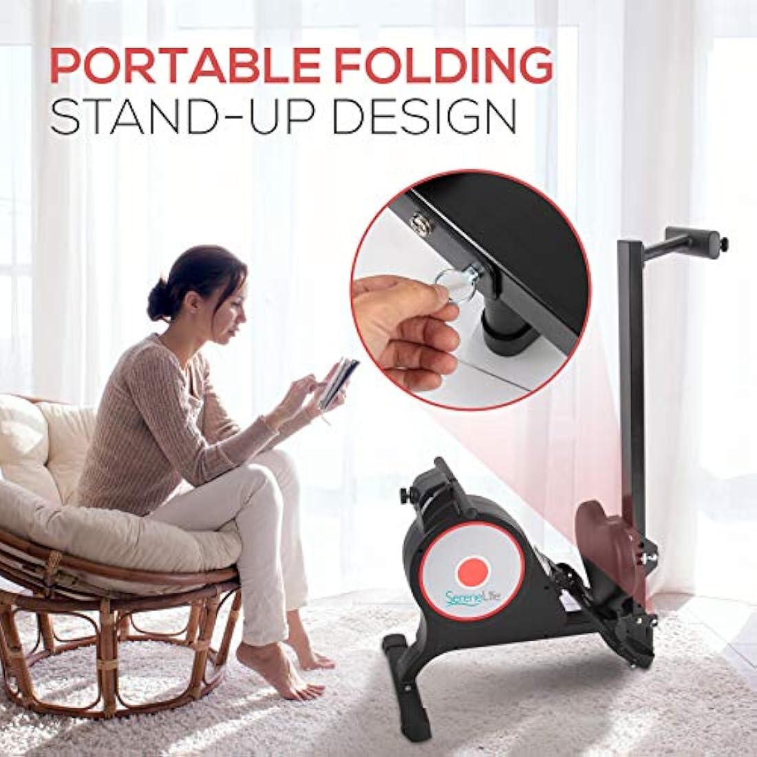 Máquina de remo para entrenamiento deportivo SERENELIFE SLRWMC10