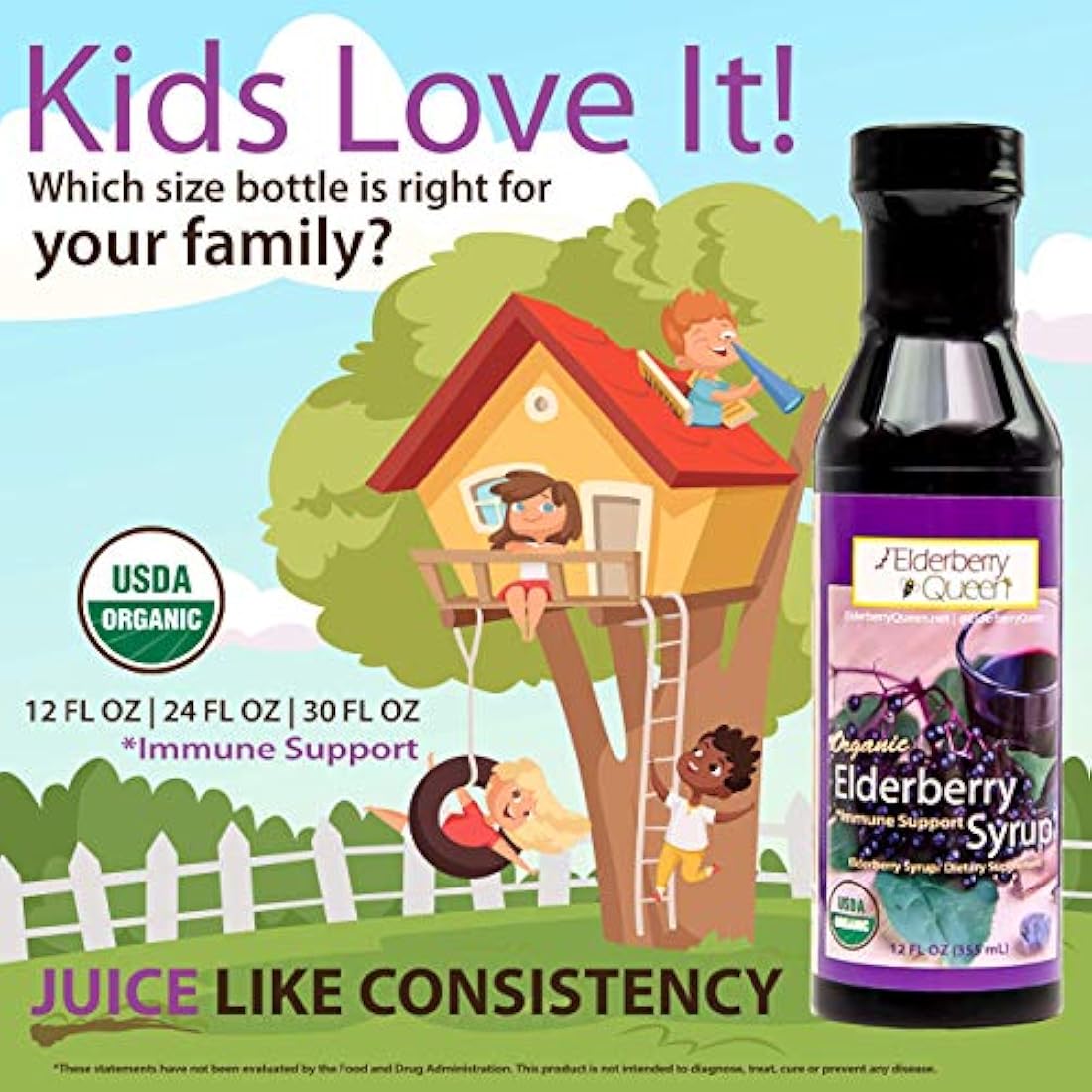 Suplemento líquido orgánico de saúco por Elderberry Queen