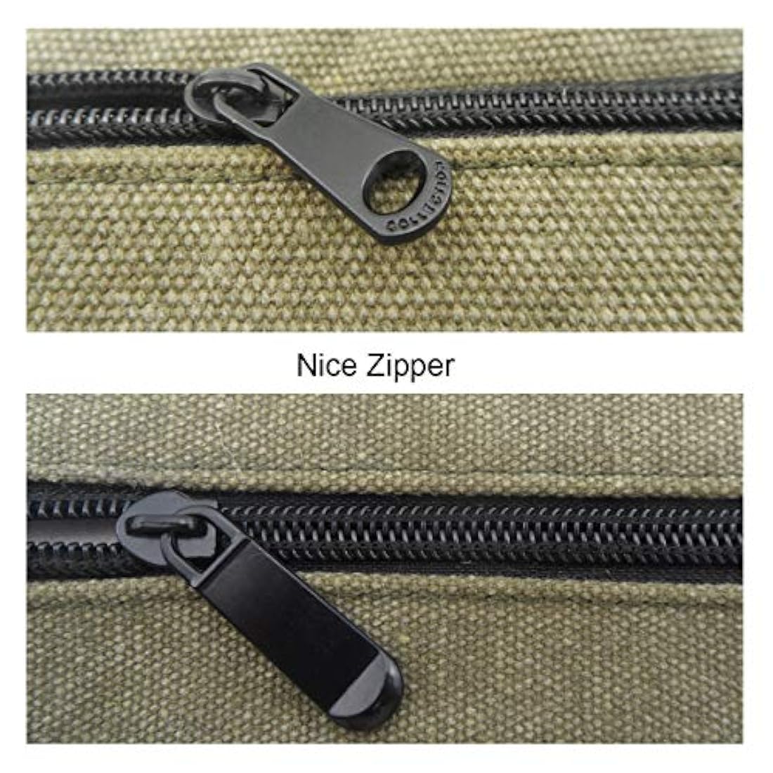 Estuche grande de lona con asa y 2 compartimentos c