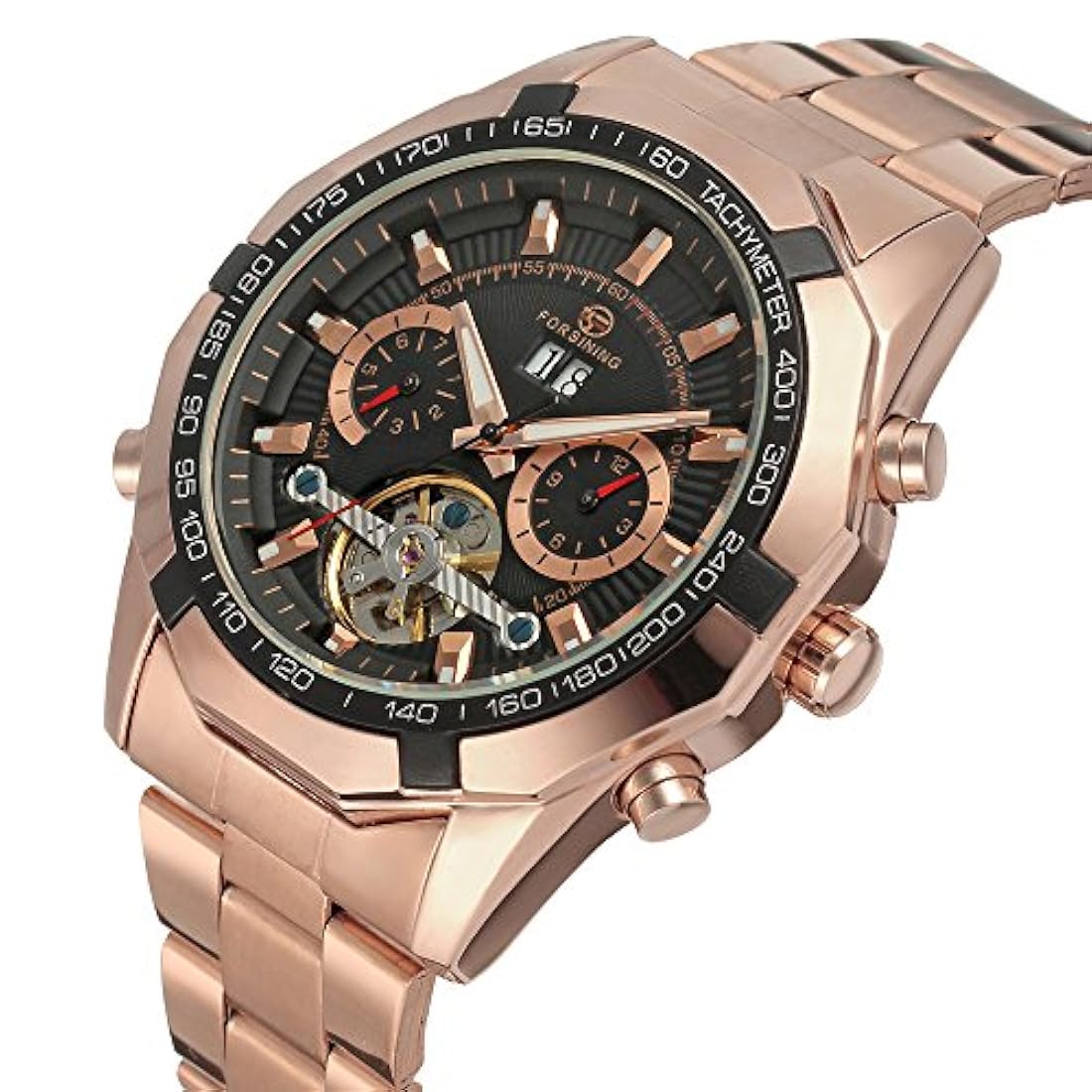 forsining Hombres Tourbillon Automático marca reloj pulsera