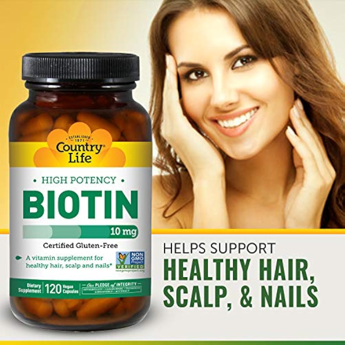 Biotin High Potency 10 mg 120 cápsulas de veg