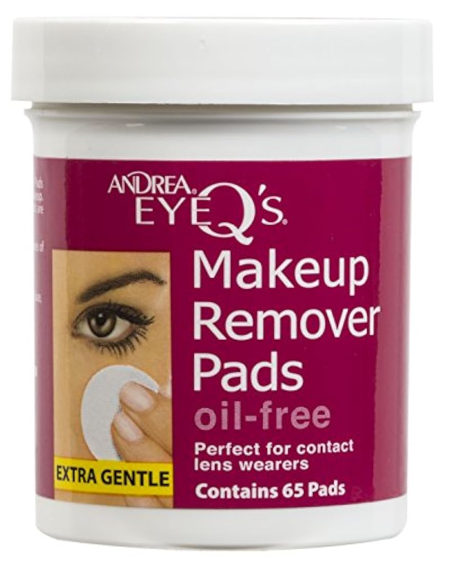 Andrea Eye Q's almohadillas removedoras de maquillaje de ojos sin aceite, 65 unidades (paquete de 6)