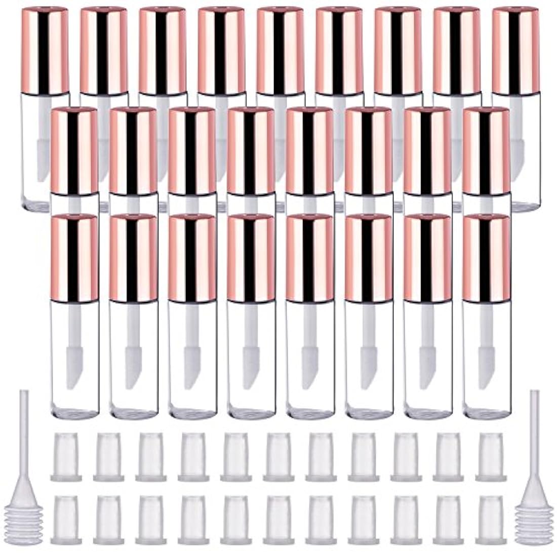 Paquete de 25 tubos de brillo de labios vacíos de 0.0