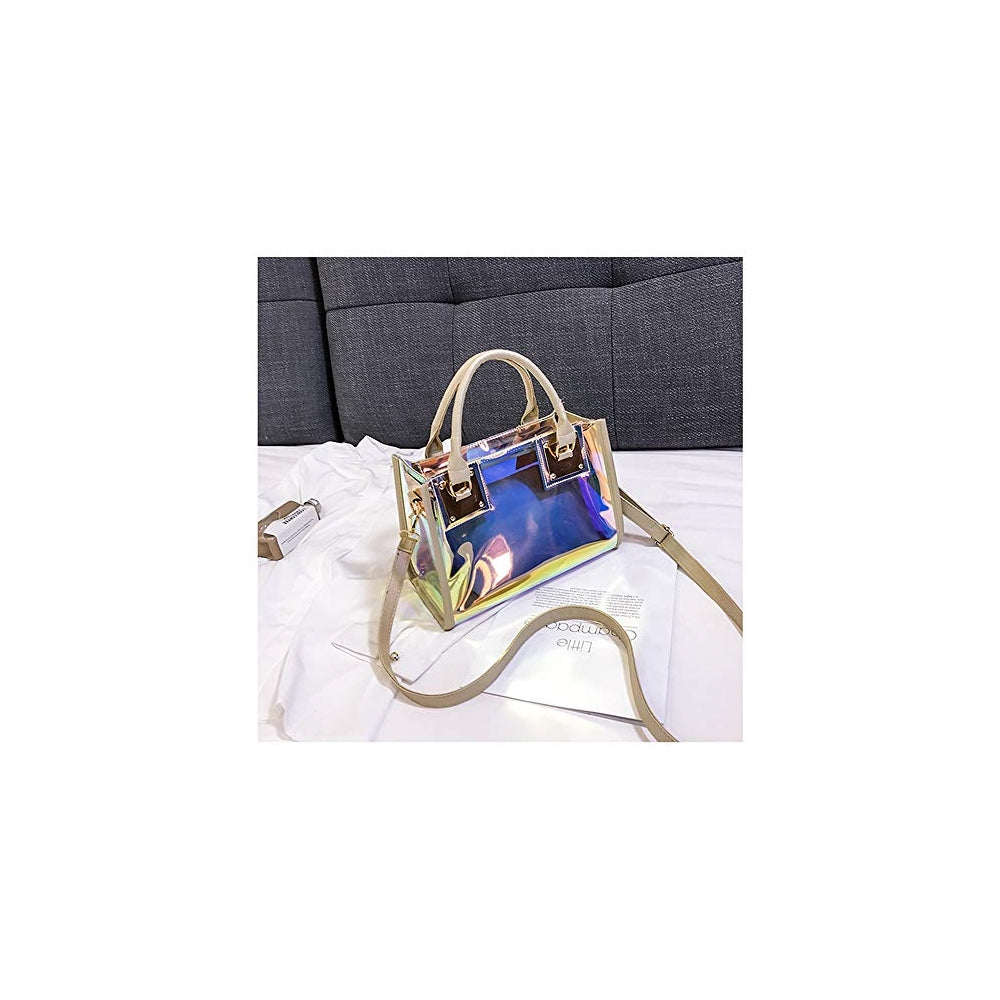 Bolsos cruzado transparente para mujer 2 en 1 diseño de moda