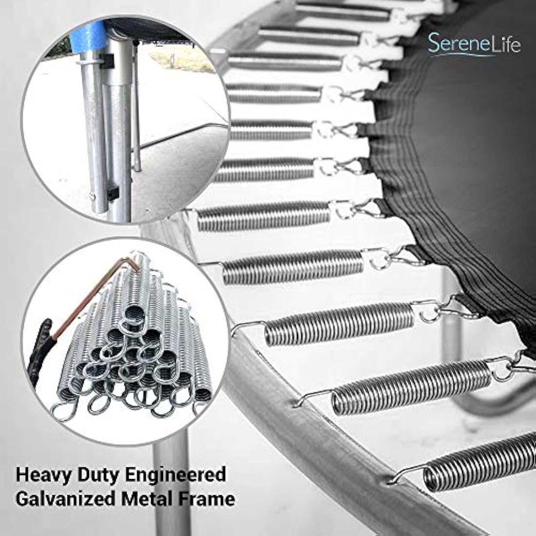 Trampolín para niños de patio trasero SereneLife SLTRA12BL.5