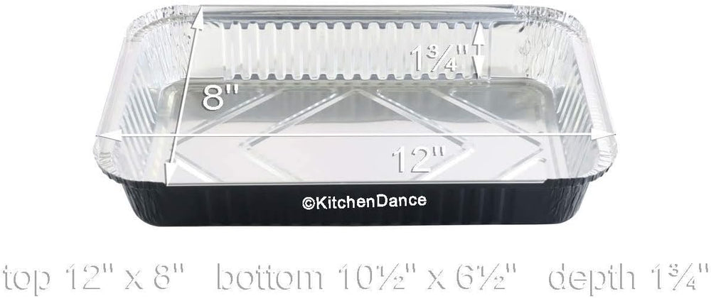 KitchenDance - Sartén oblonga desechable de aluminio de colores, moldes