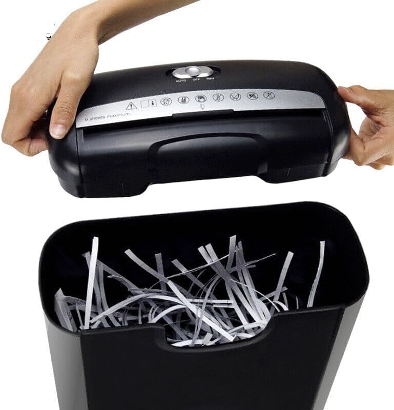 Destructora de papel, 6 hojas, protección contra sobrecalentamiento.