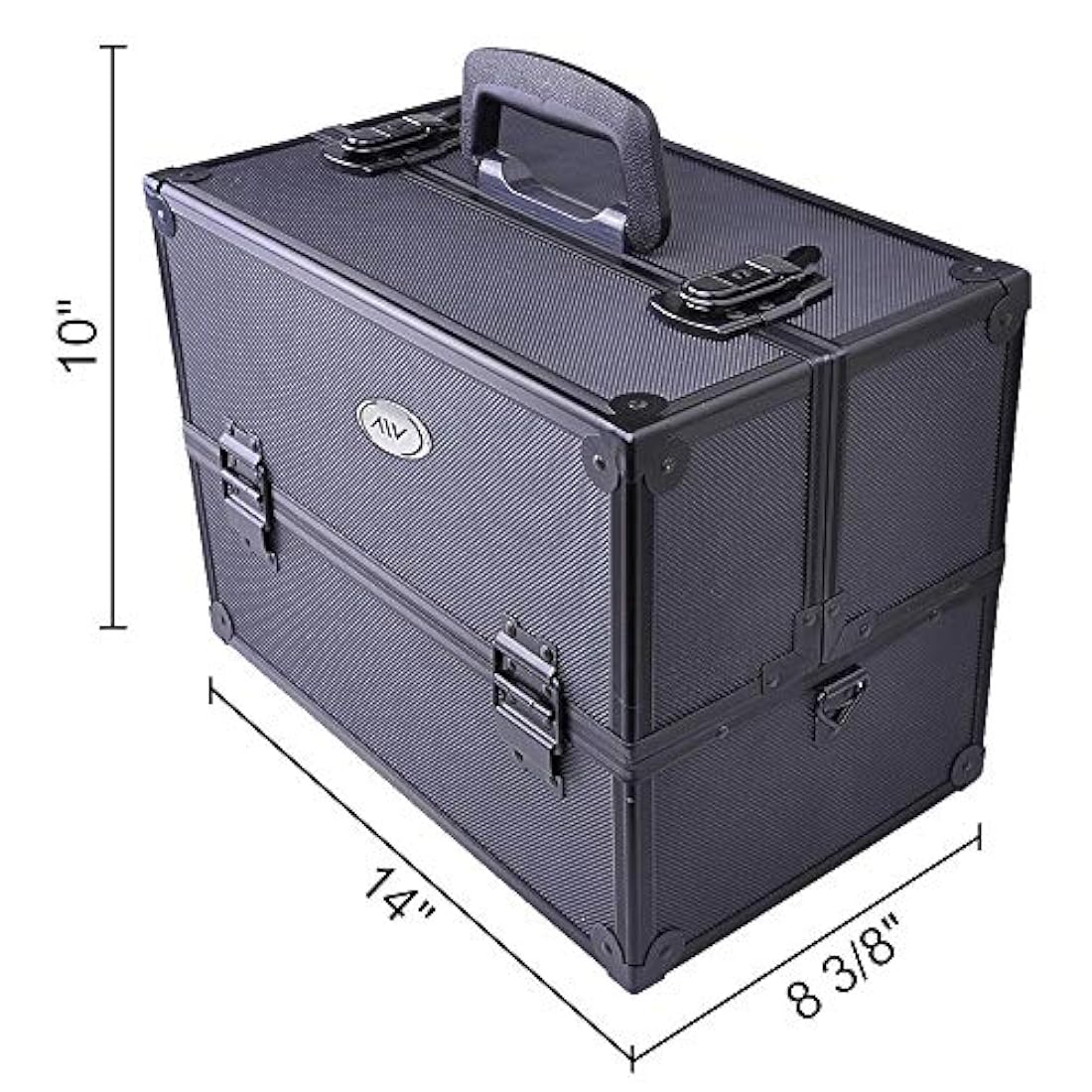 Caja organizada de aluminio AW para maquillador