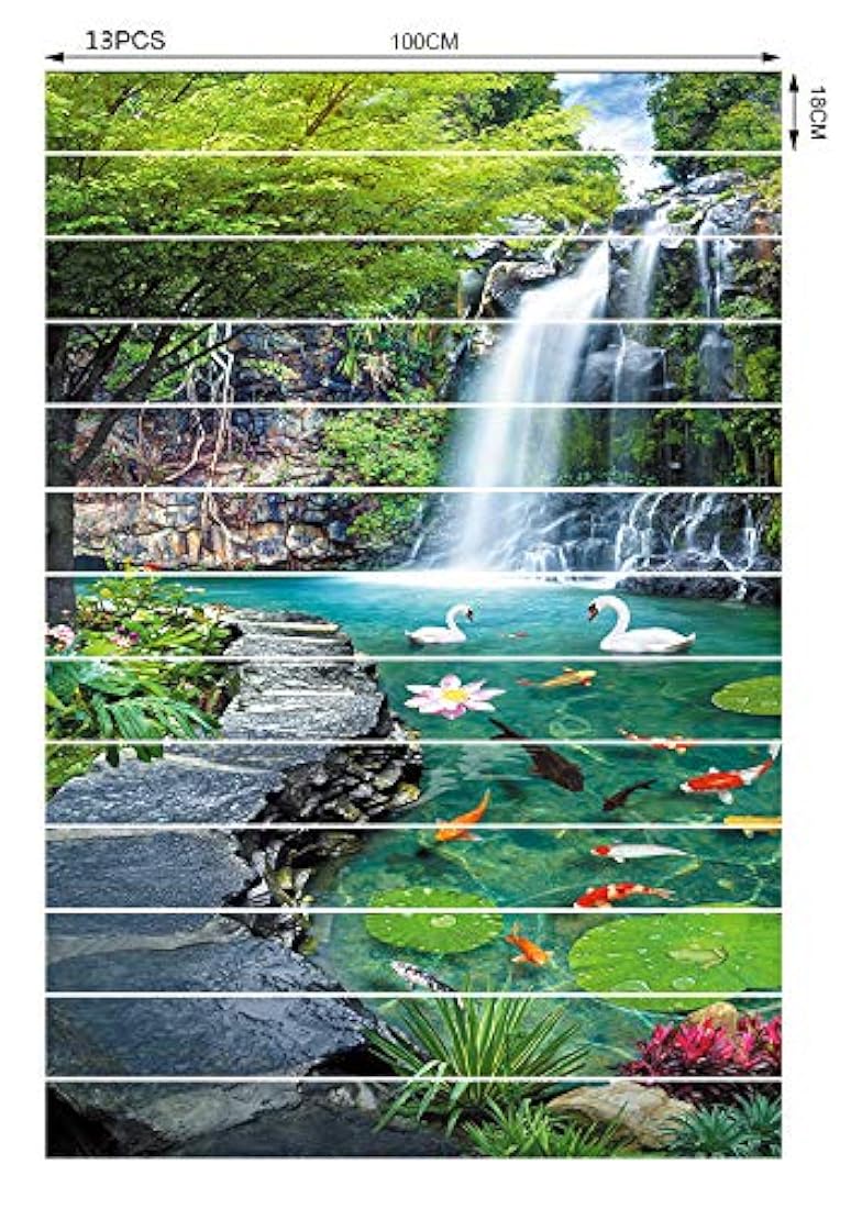 FLFK - Pegatinas 3D para escaleras, autoadhesivas