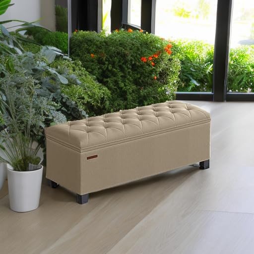 Ottomán de almacenamiento, banco con patas, carga 660 lb, ULSF088R01