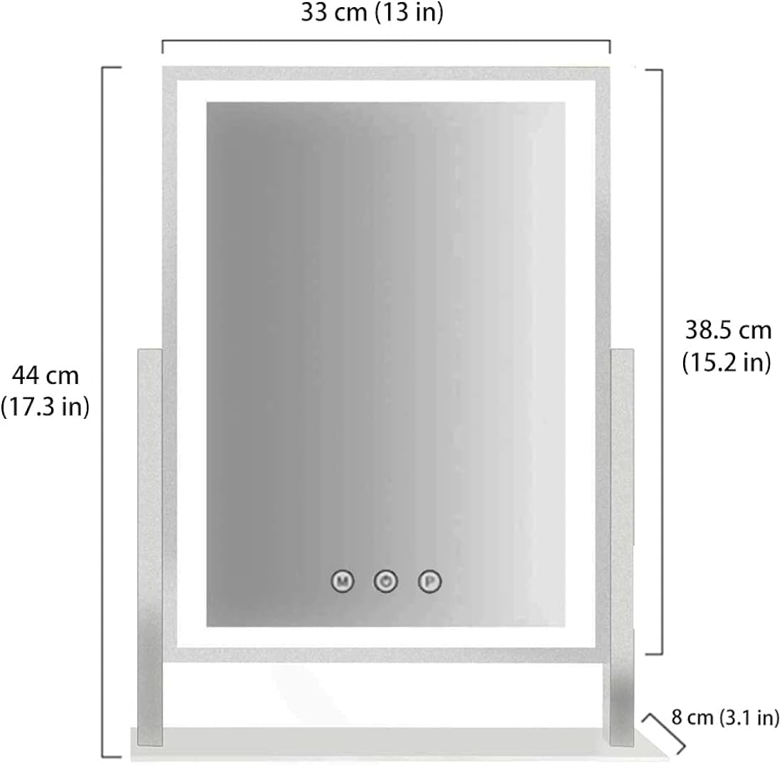 Espejo de maquillaje iluminado con luces tres modos HIEEY