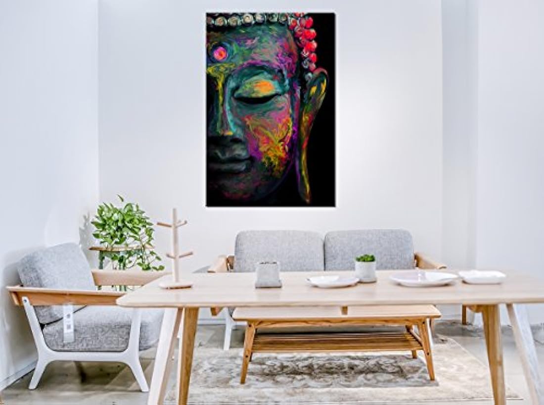 Sunfrower Art - Lienzo decorativo para pared, diseño de Buda