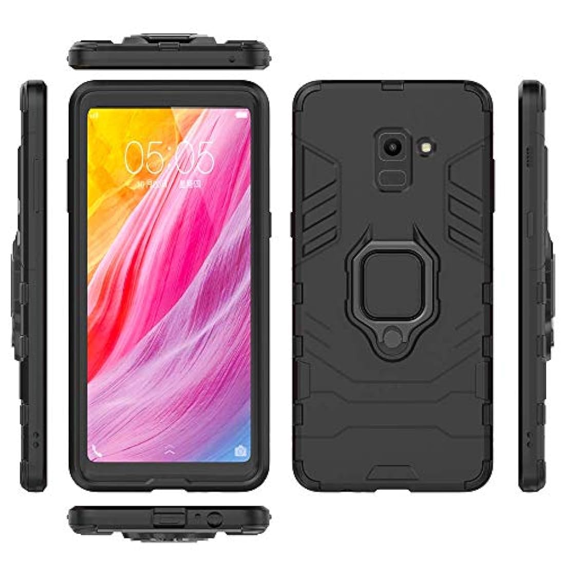 Carcasa para Samsung Galaxy A8 2018 GTX, Negro para A8 Plus.