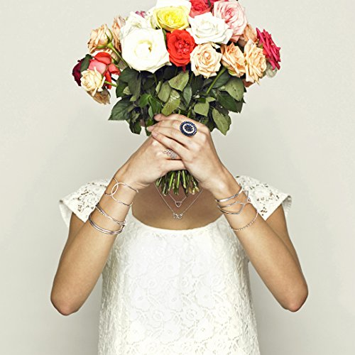 Pulsera de brazalete de plata esterlina