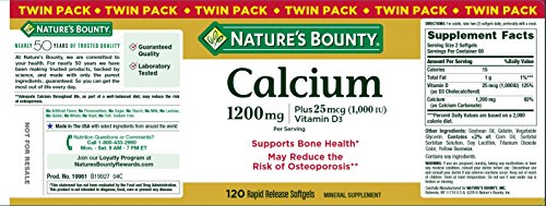 Absorbable Calcium, 1200mg, Plus 1000IU Vitamin D3