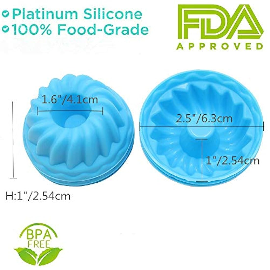 Paquete de 24 mini tazas de silicona para hornear cupcakes