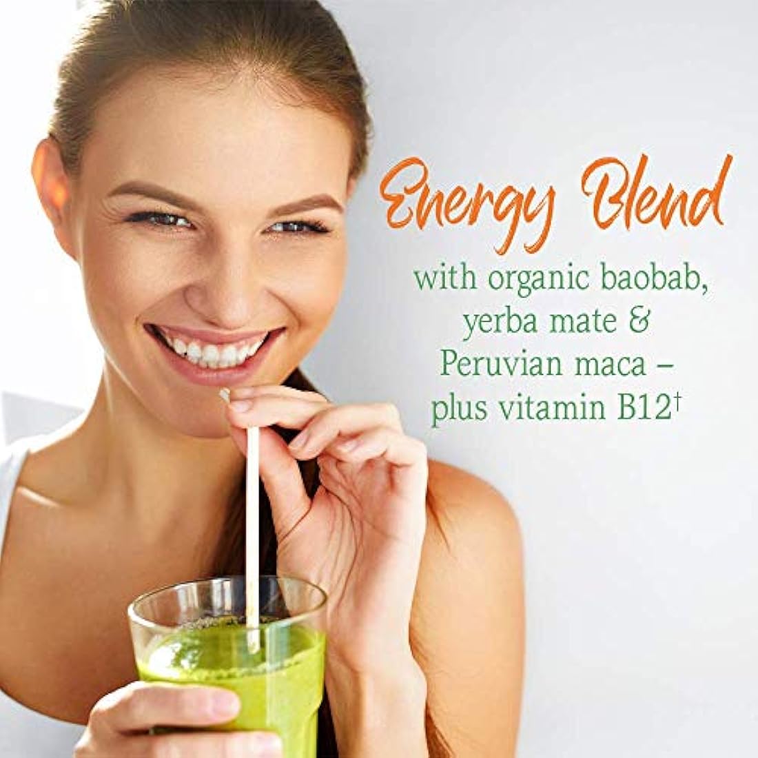 Energizador de alimentos orgánicos perfectos jugosos verdes