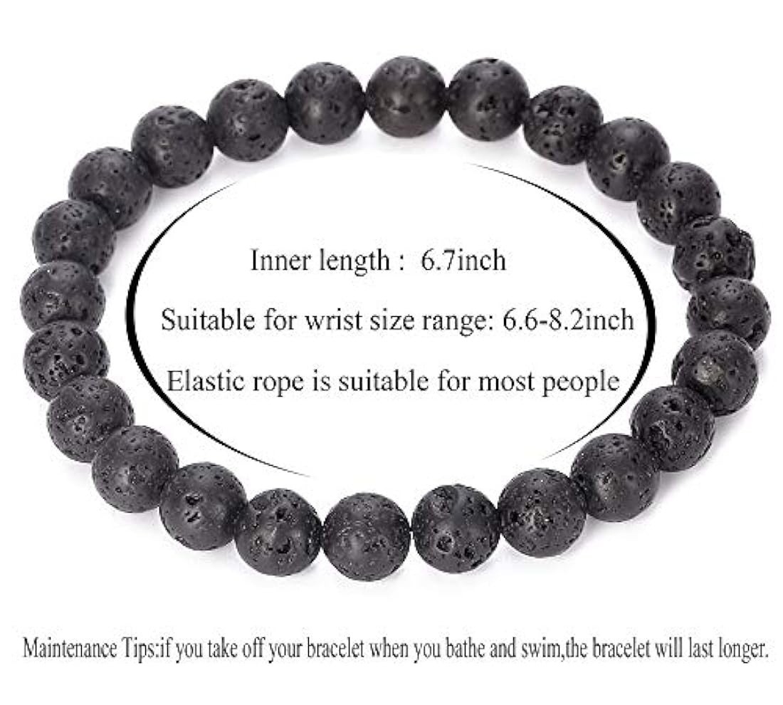 Pulsera elástica con piedras naturales de 0.315