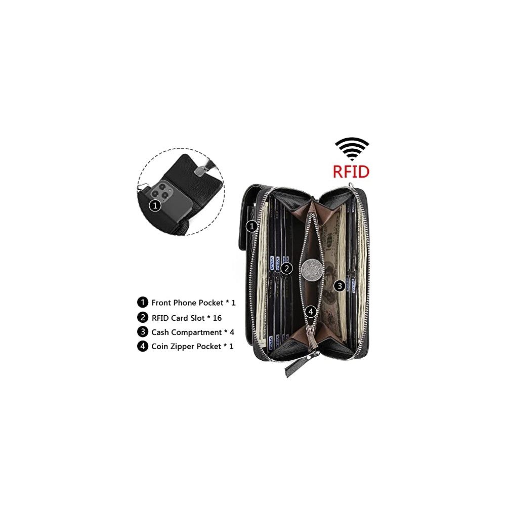 Bolsos cruzada de cuero para teléfono celular para mujer