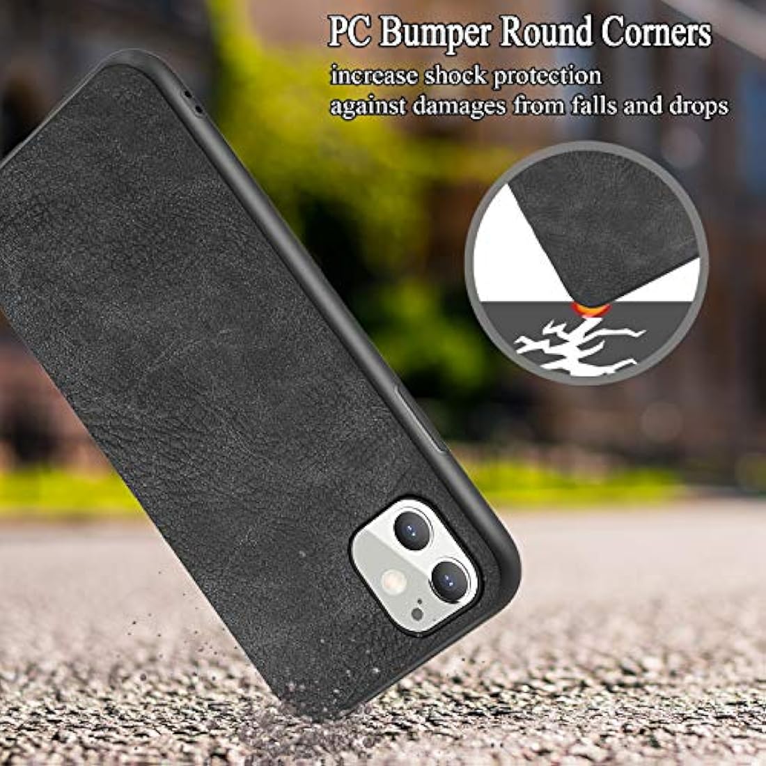 Funda para iPhone 11, piel sintética, diseño vintage