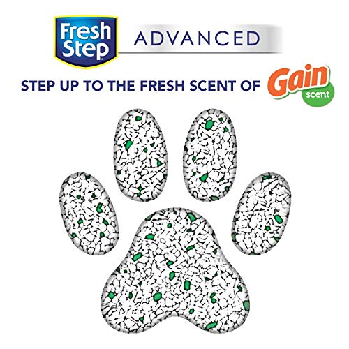 Fresh Step Advanced Cat Litter, Clumping Cat Litter, 99.9% Dust-Free, Gain Scent, 37 lbs Total ( 2 Pack of 18.5 lb Boxes)
