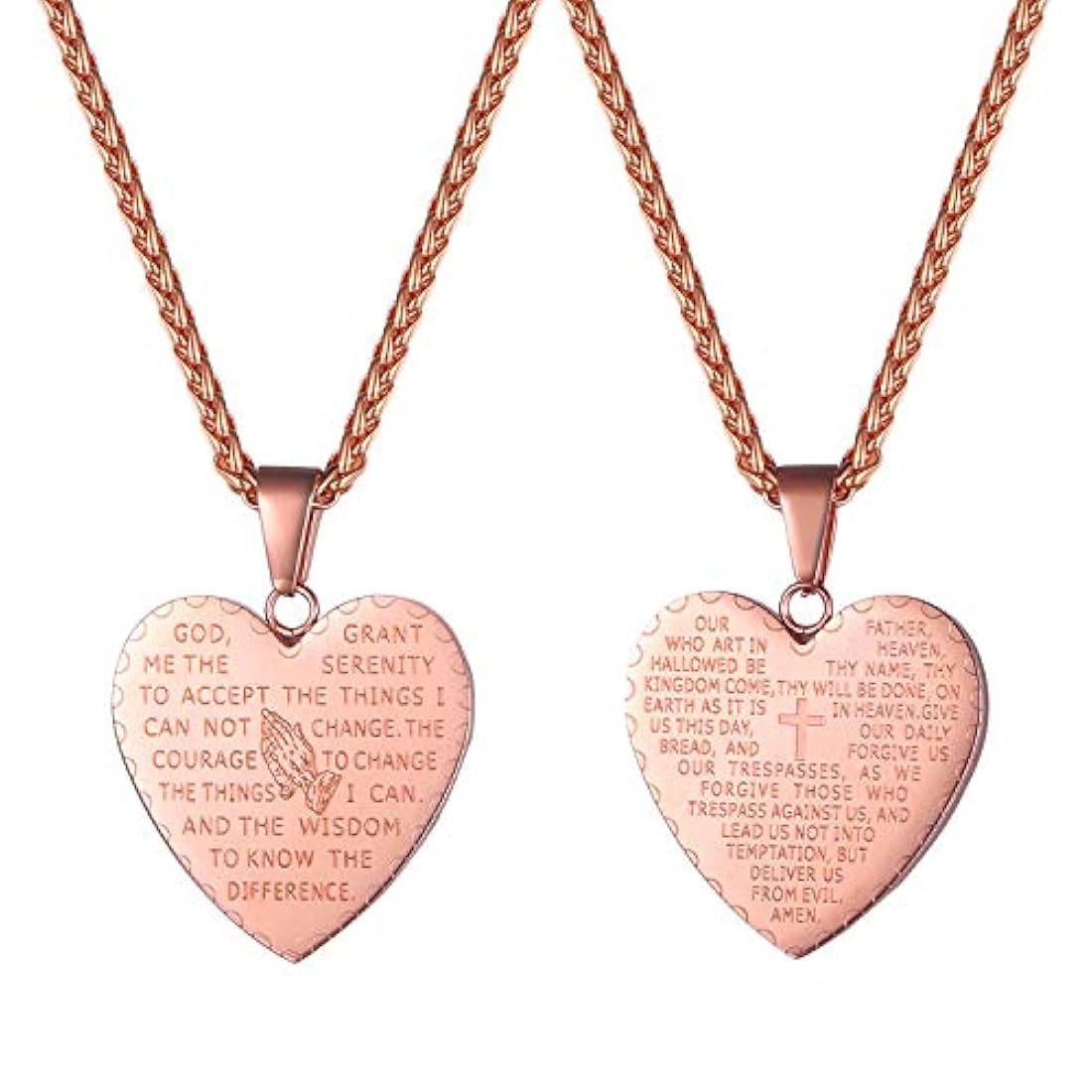 Collar con verso de la Biblia, para rezar