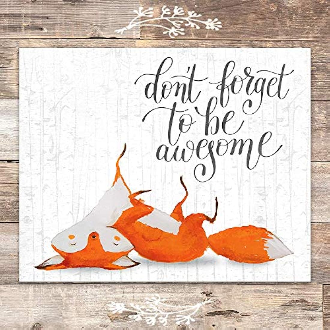 Impresiones de arte de pared de zorro (juego de 4)