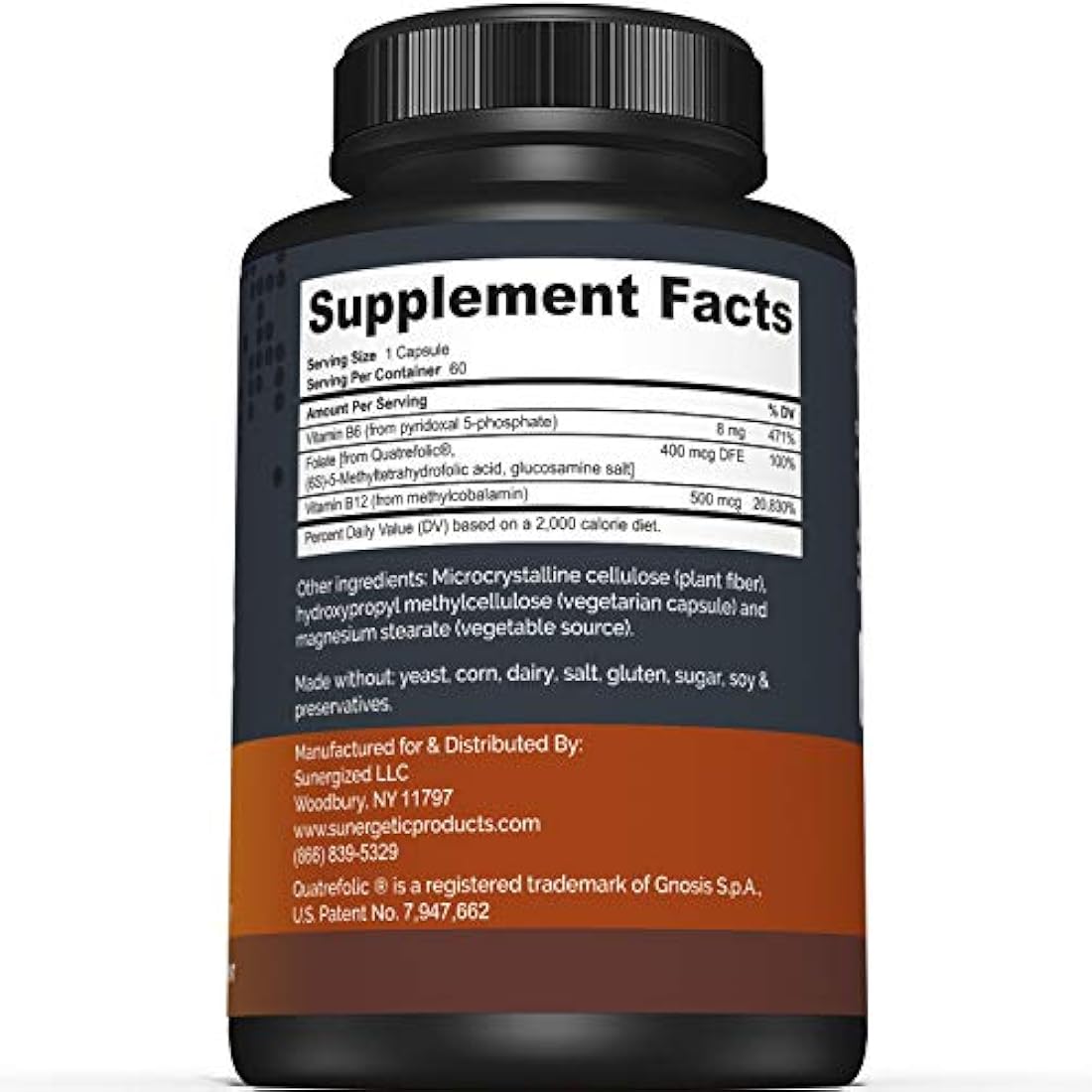 Cápsulas de folato de metilo con vitamina B12 m