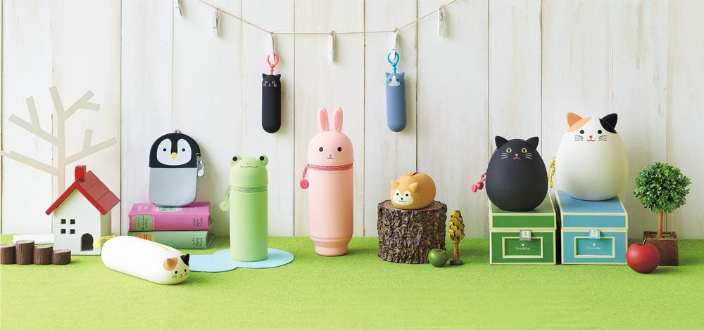 Bolso con cremallera mini horizontal Gato Gris (A7780-4)