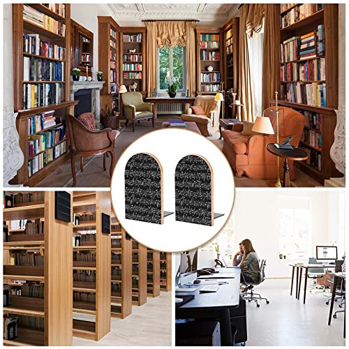 Notas musicales - Soporte para sujetalibros con estampado de madera para estanterías, libros, divisores, decoración moderna, de tamaño grande