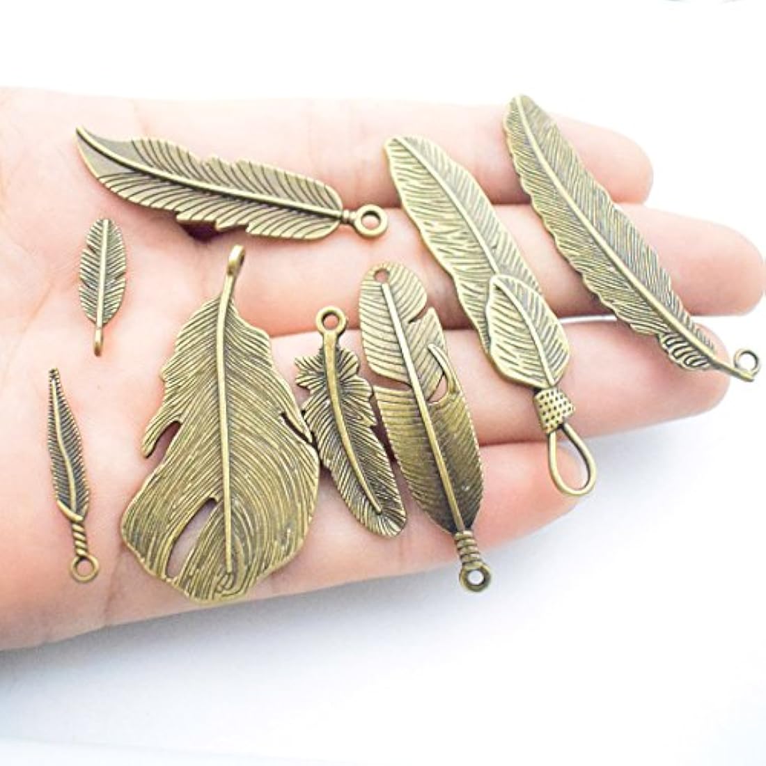 Abalorios de plumas colección de abalorios colgantes