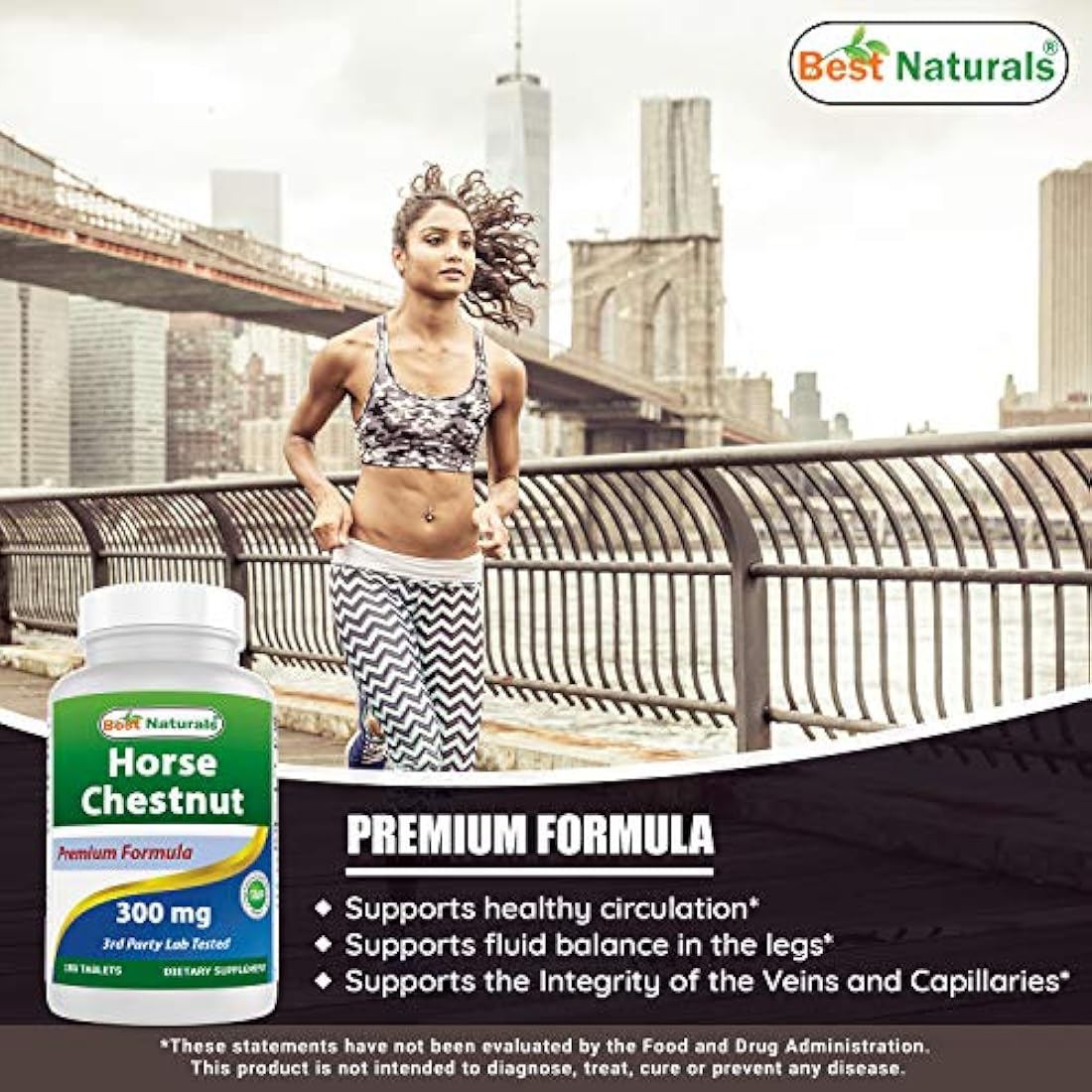 Best Naturals Horse Chestnut Extracto 300 mg 180 tabletas