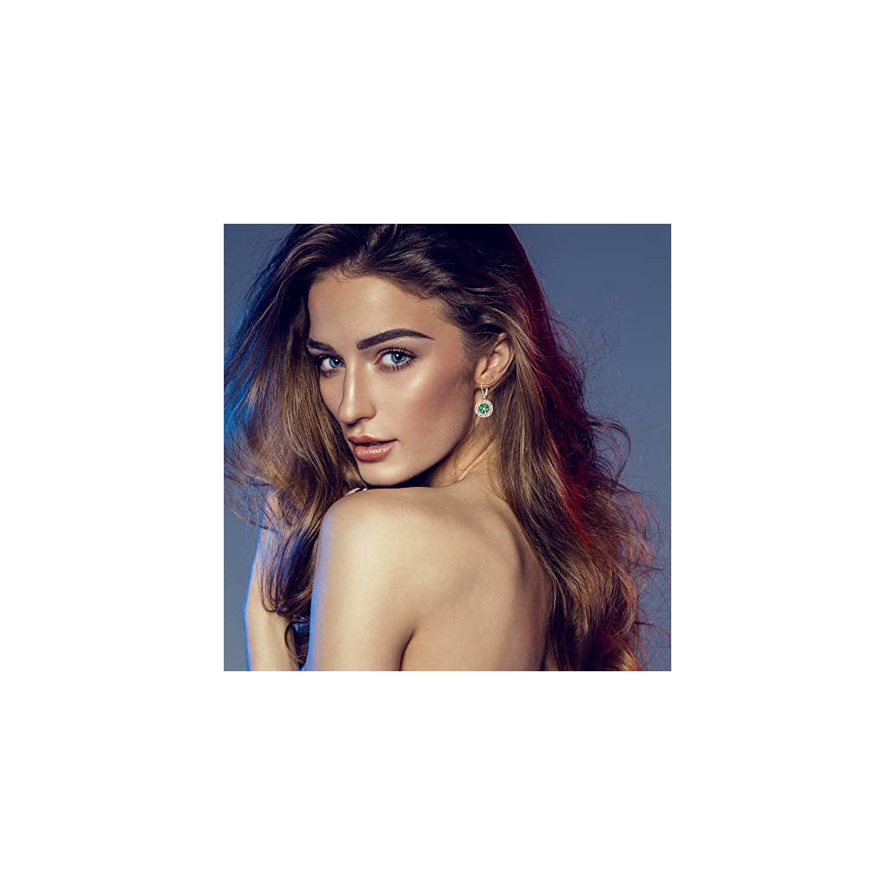 Aretes de trébol de cuatro hojas con nudo celta para mujeres