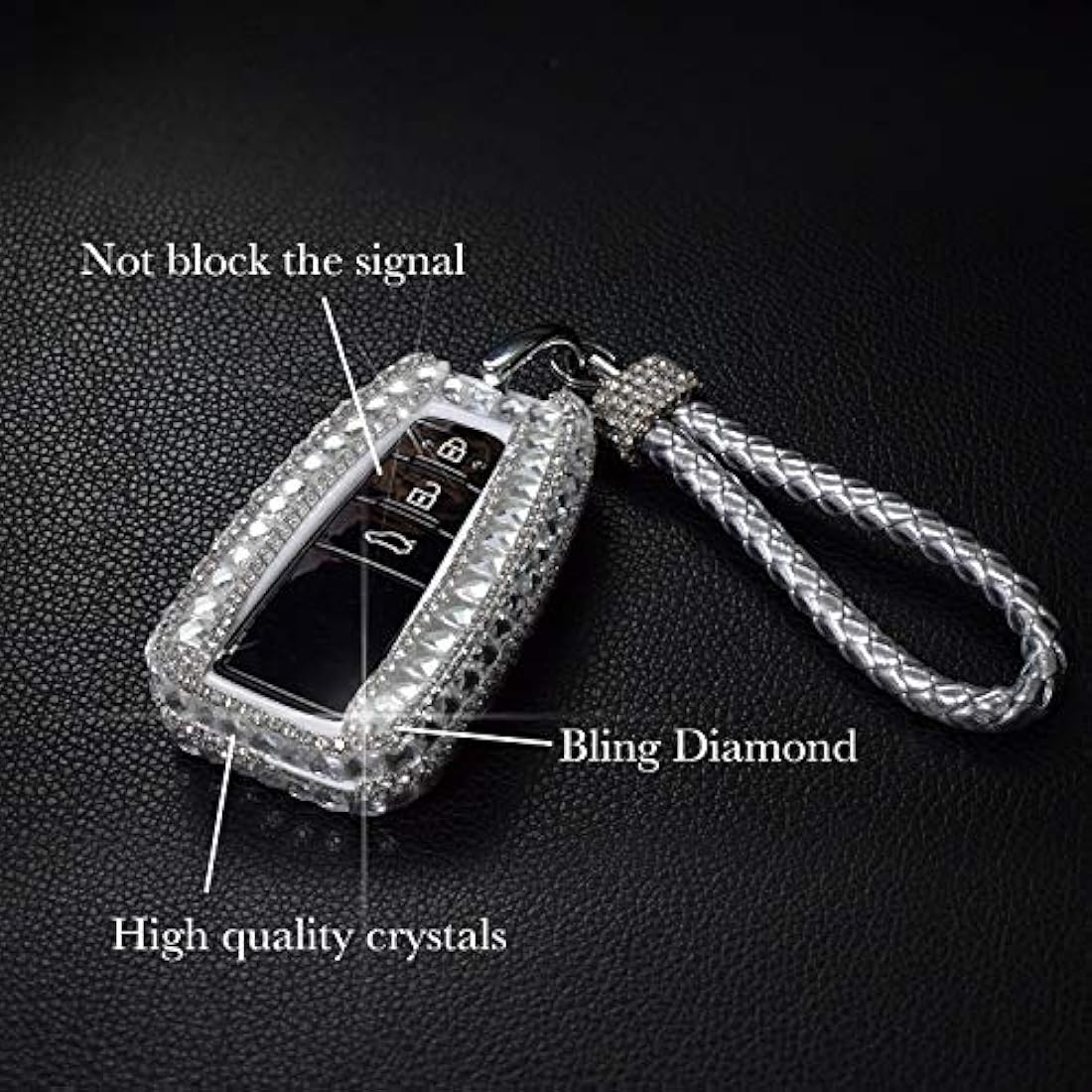 PGONE - Llavero para llave de coche con cristales brillantes
