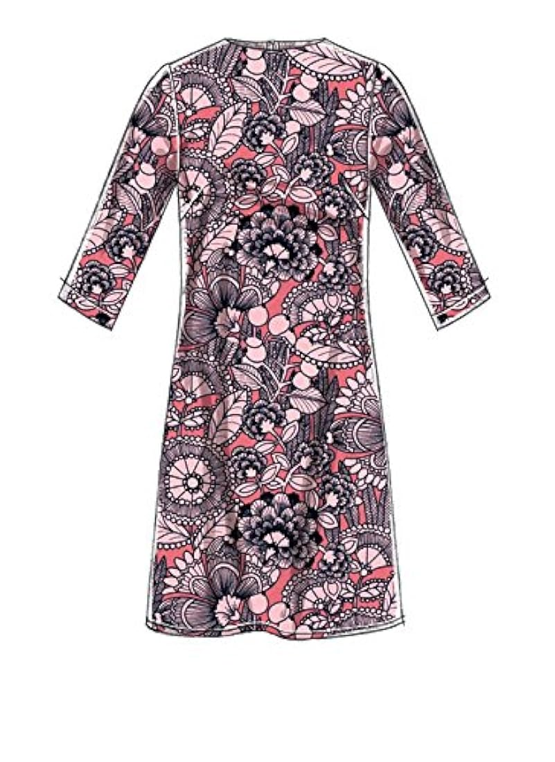 Patrón de costde la mujer, Vaina vestidos (Talla 18 W-24 W)