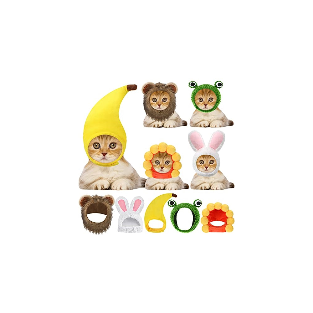 Disfraces 5 piezas de sombrero de gato adorable ajustable