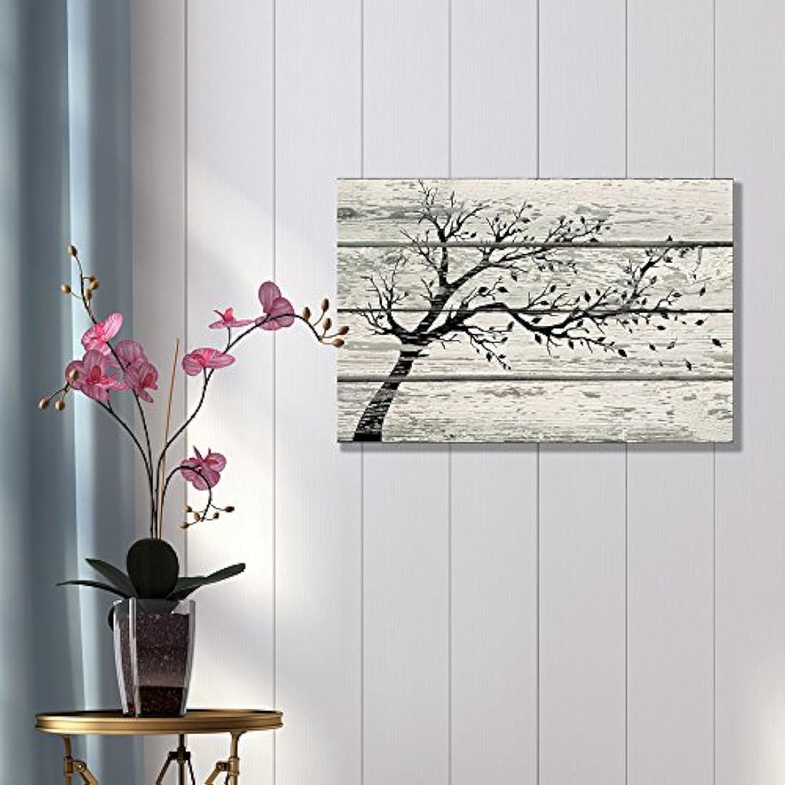 Lienzo artístico para la pared, estilo clásico de madera