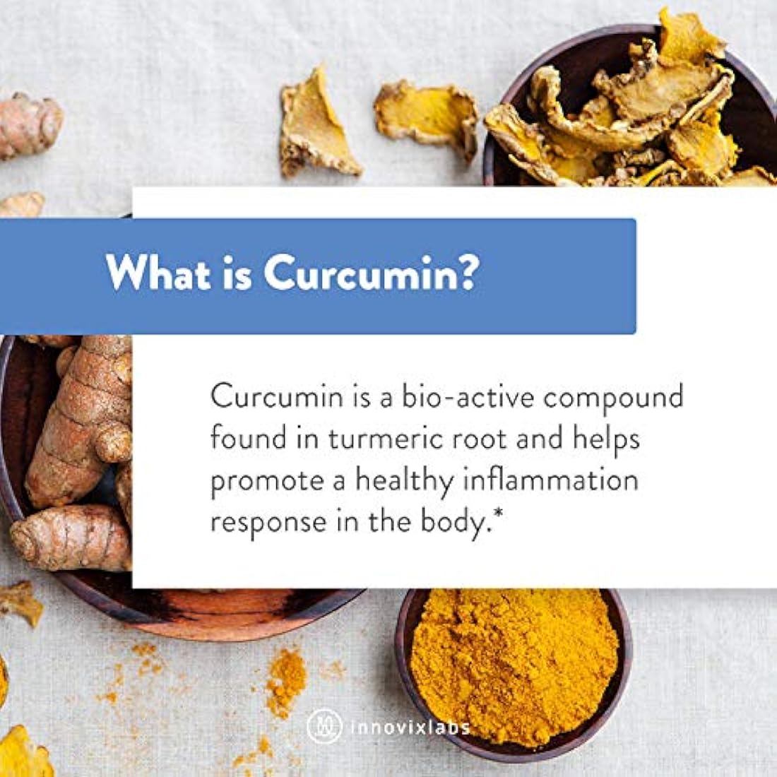 Cúrcuma de curcumina InnovixLabs con C3 Reduct, C3