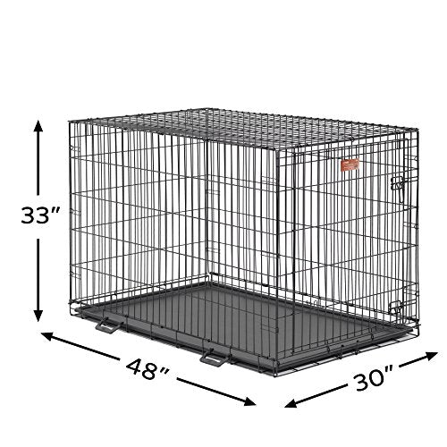 Caja de metal plegable para perros de 48 ''con panel divisor