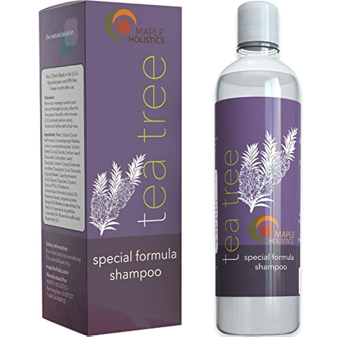 Champú de árbol de té para caspa moderada