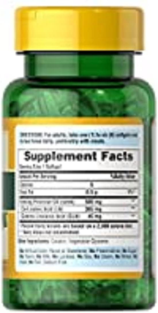 Suplemento Puritan's Pride Aceite de onagra 500 mg con GLA