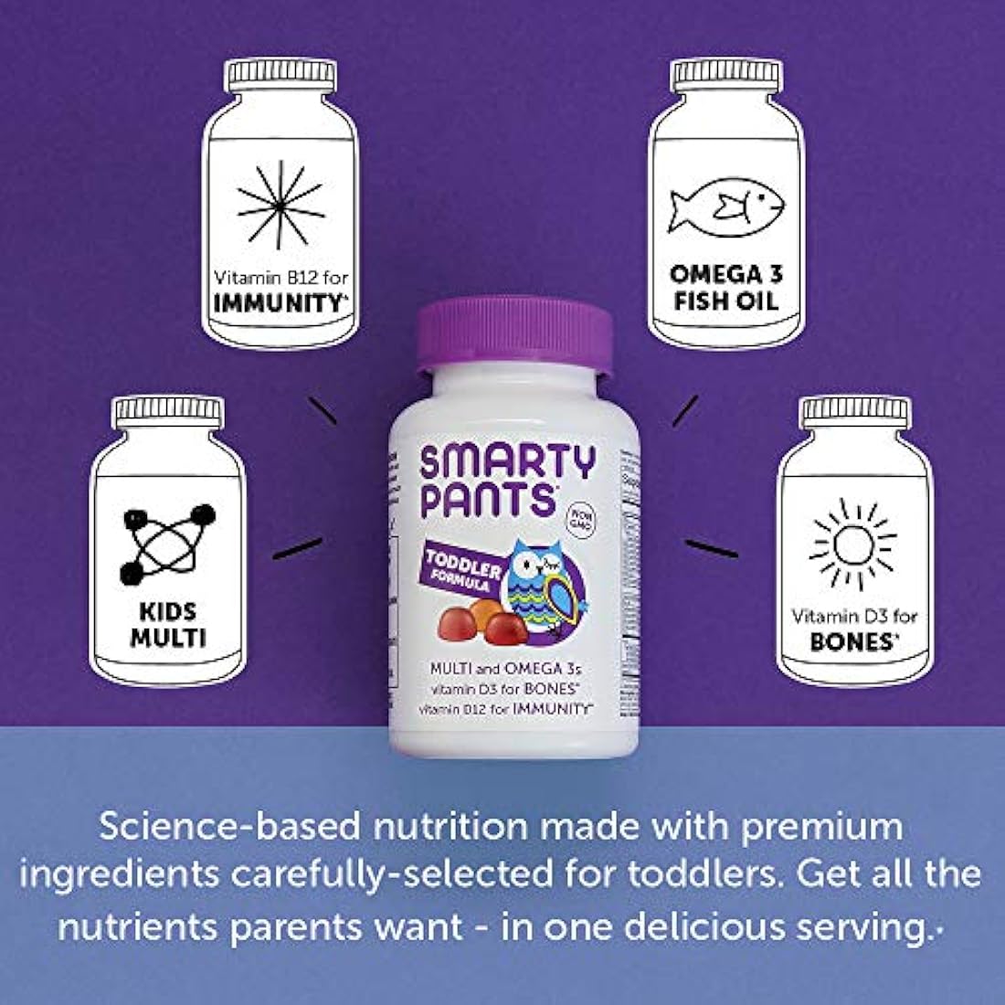 Vitaminas diarias SmartyPants unidades 90 para niños