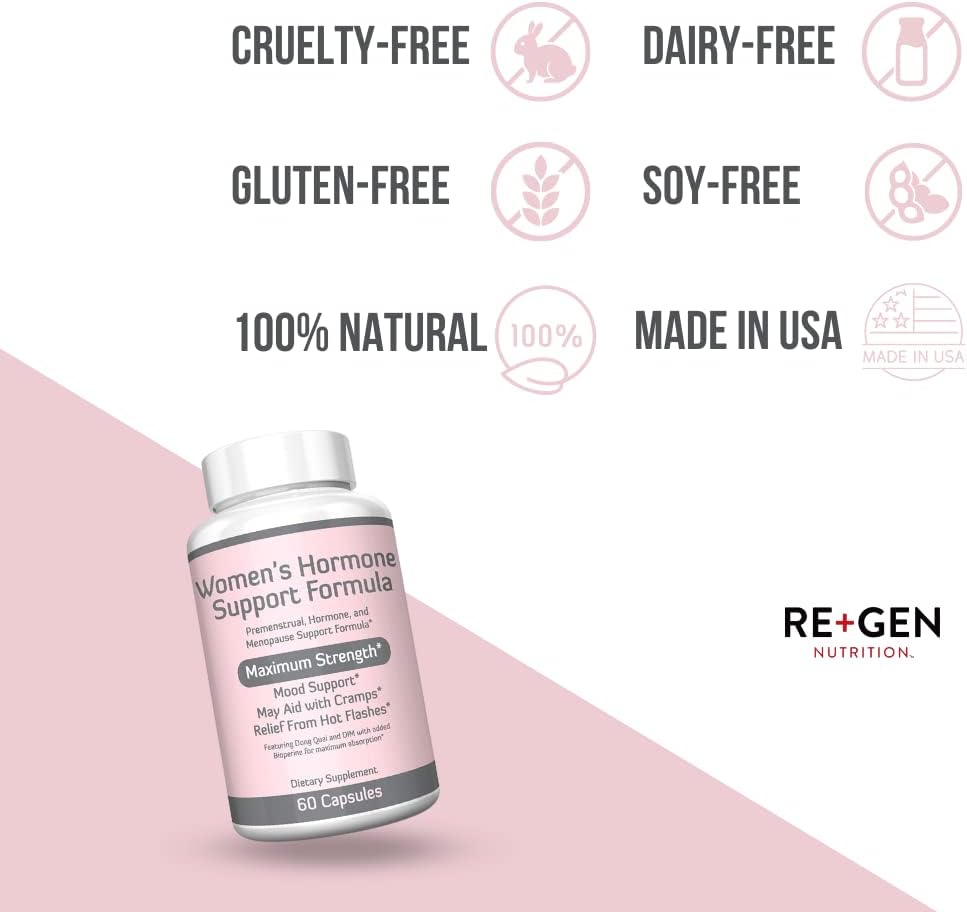 Suplemento Hormonal Mujer Re+Gen, 60 Cápsulas, 2 Meses
