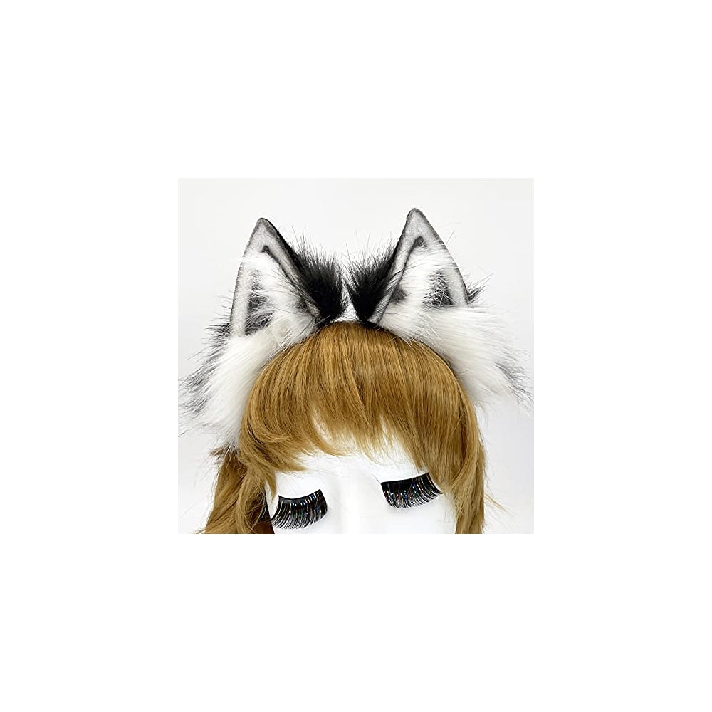 Disfraces de Diadema de orejas de lobo blanca talla única