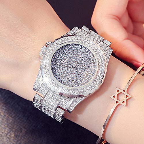 Reloj de lujo Bling Moda para mujeres Hombres