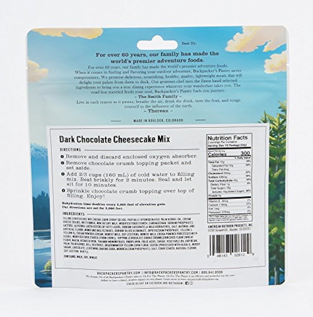 Mezcla de pastel de queso de chocolate oscuro