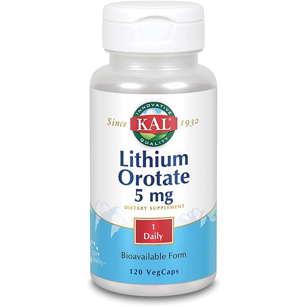 Suplemento Orotato de litio de 5 miligramos 120 cápsulas
