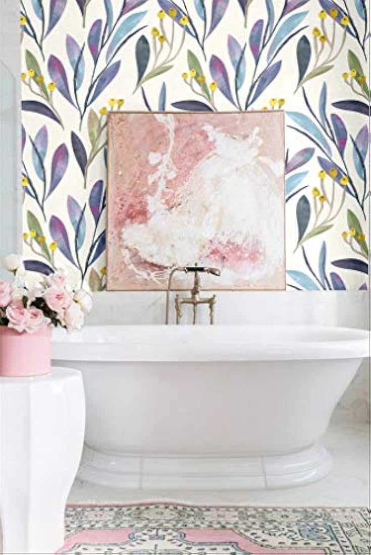 vinilo autoadhesivo para pared tipo botánica (17.7x98.4ft)