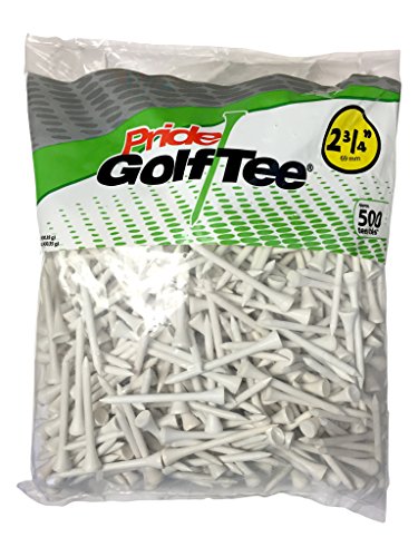 Pride Golf Tee, Tee de 2-3 / 4-pulgada Deluxe, 100 unidades, blanco