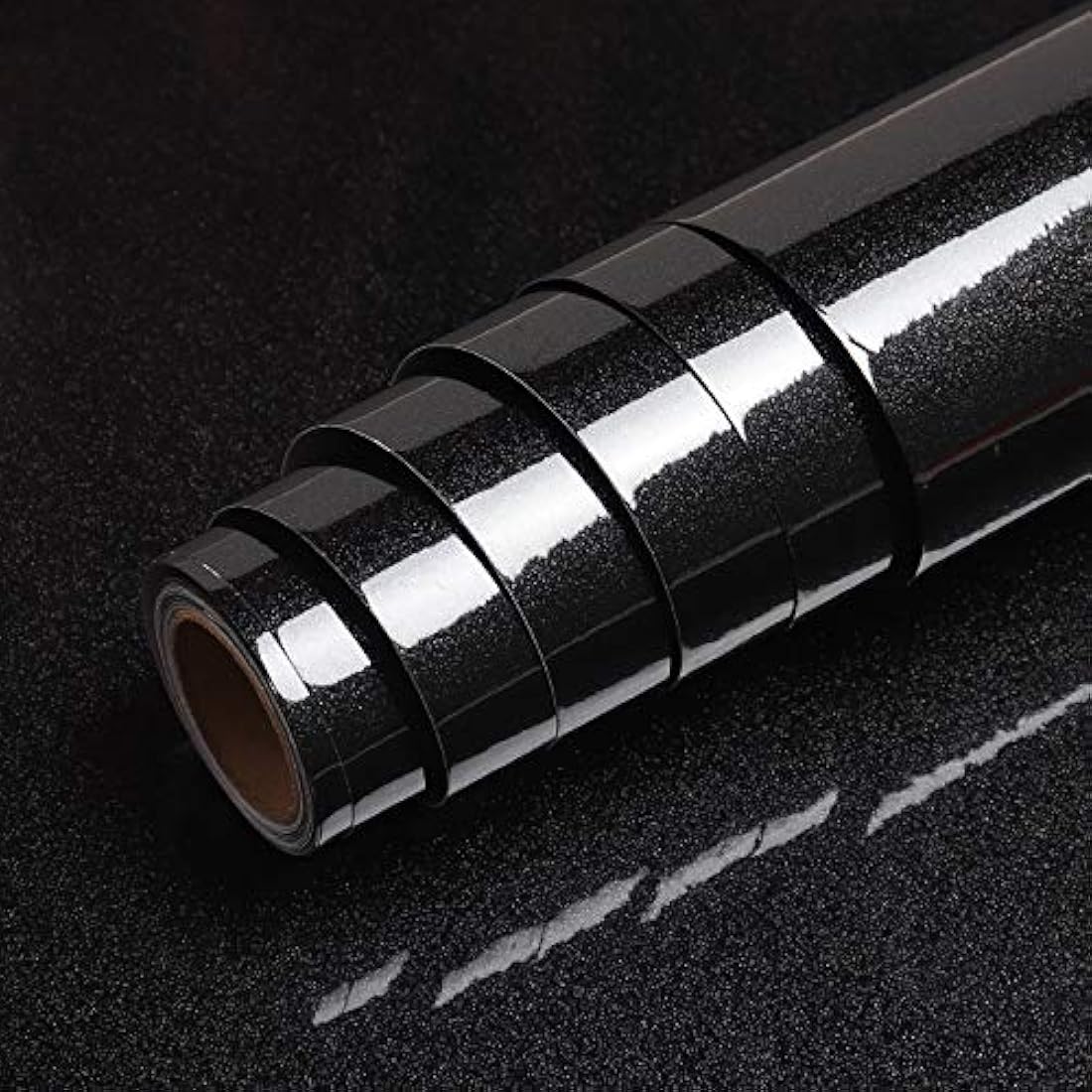 VEELIKE Papel pintado impermeable perla negra autoadhesiva